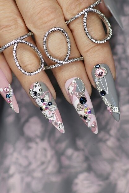 The Sparkling World of Nail Designs with Jewels